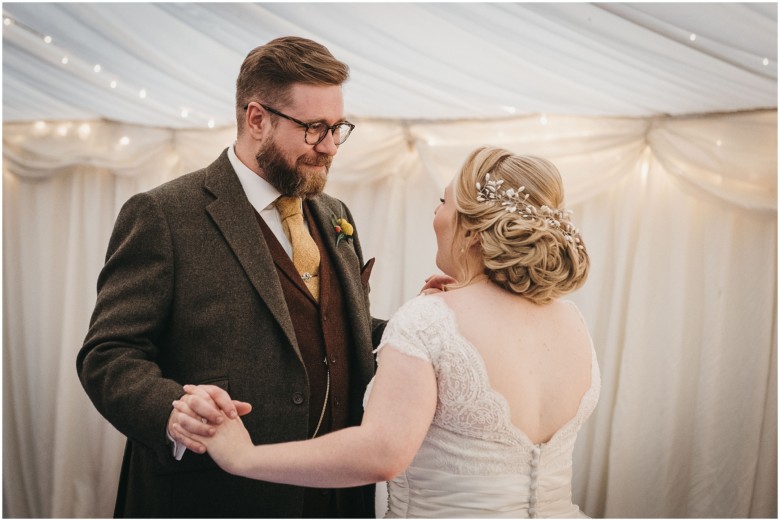 bride and grooms first dance