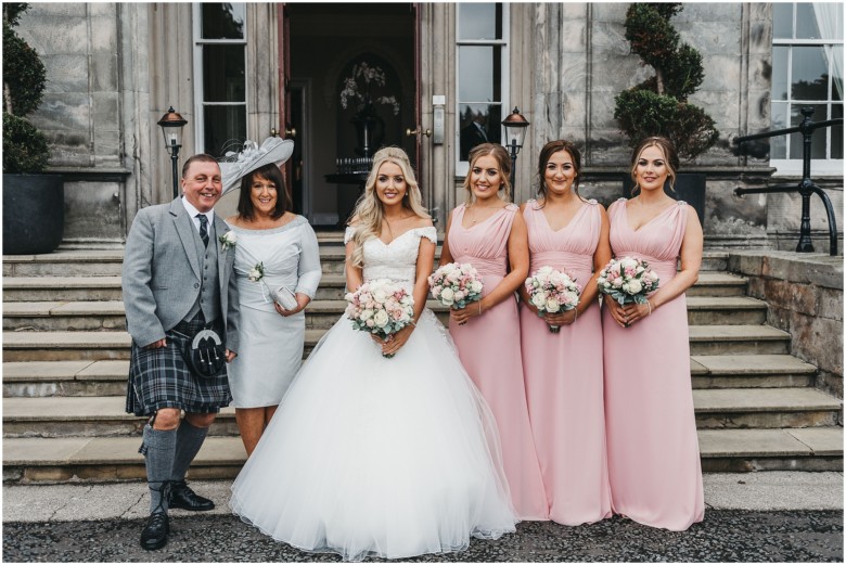 bride and her family