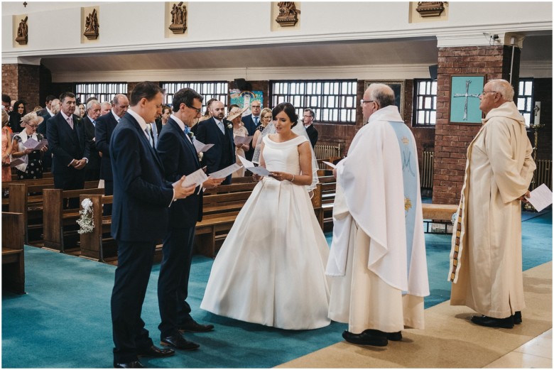 bride and groom at their wedding ceremony