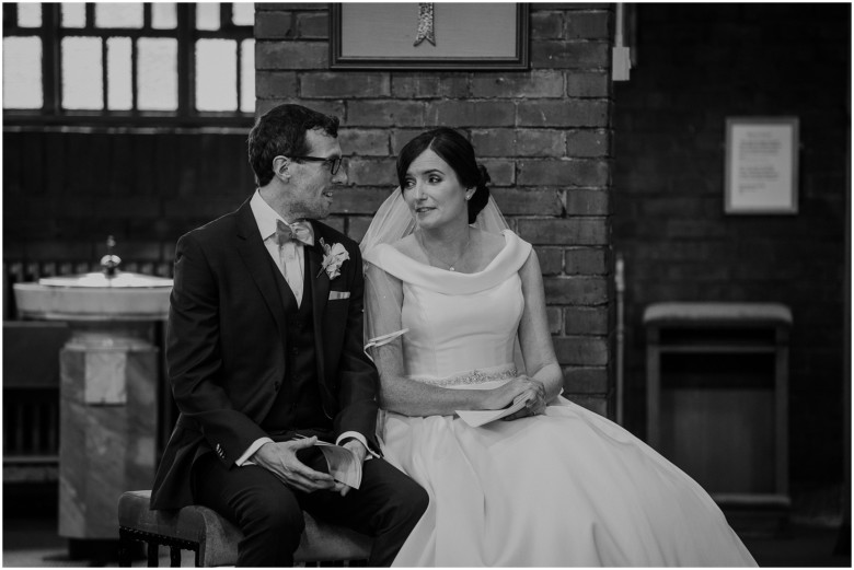 bride and groom at their wedding ceremony