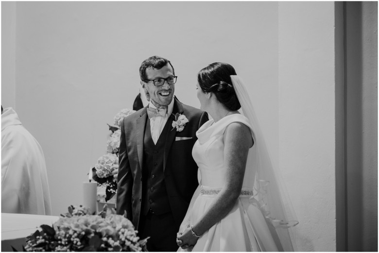 bride and groom at their wedding ceremony