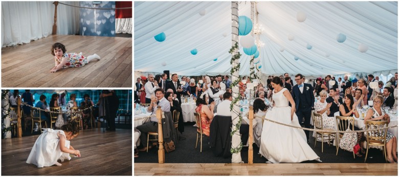 bride and groom on their first dance