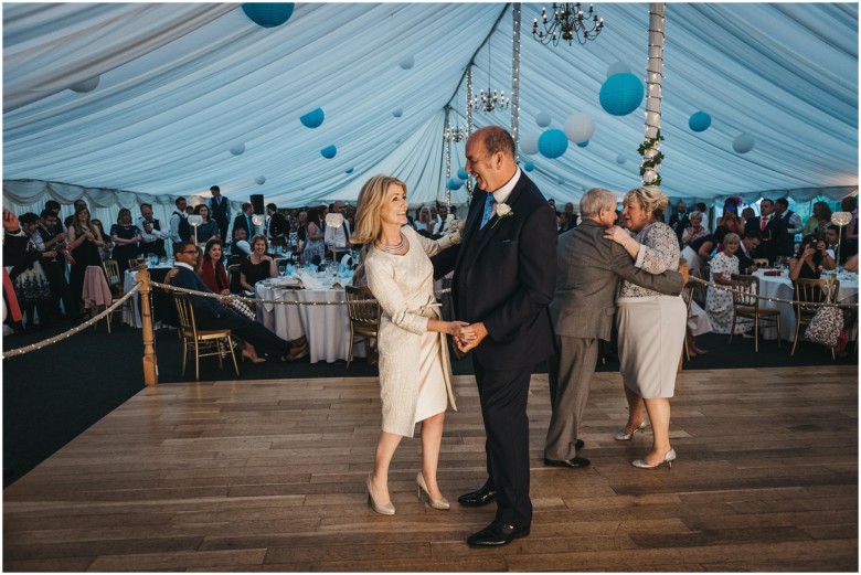 bride and groom on their first dance