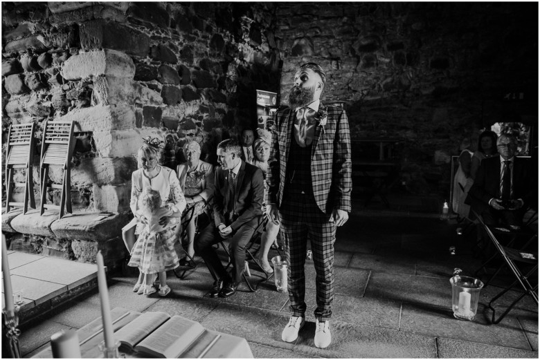 wedding ceremony in a scottish castle