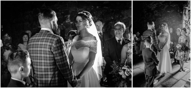 wedding ceremony in a scottish castle