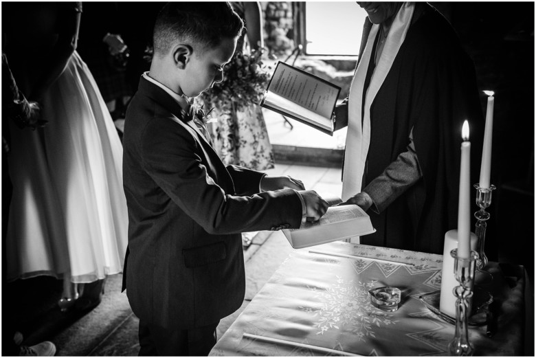 wedding ceremony in a scottish castle