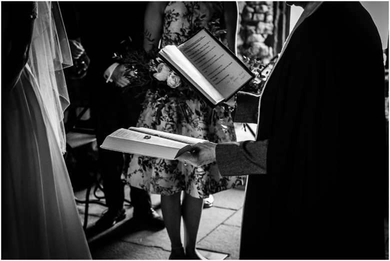 wedding ceremony in a scottish castle