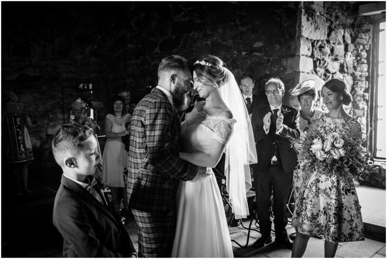 wedding ceremony in a scottish castle