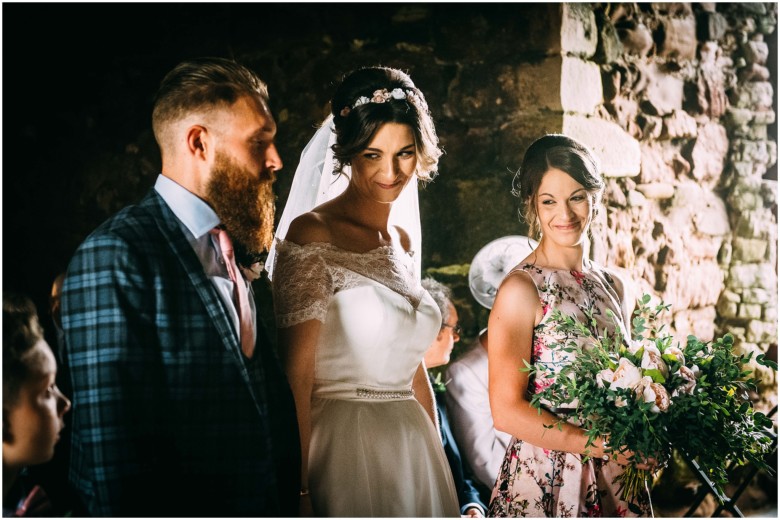 wedding ceremony in a scottish castle