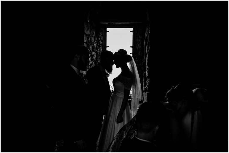 wedding ceremony in a scottish castle