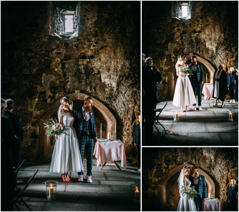 wedding ceremony in a scottish castle