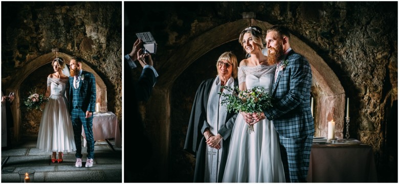 wedding ceremony in a scottish castle