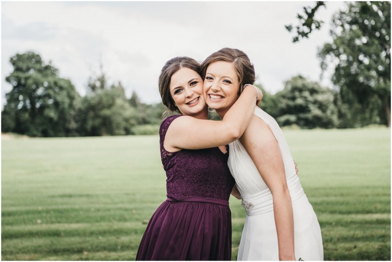 bride and bridesmaid