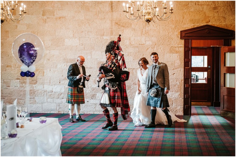 bride and groom at their wedding breakfast