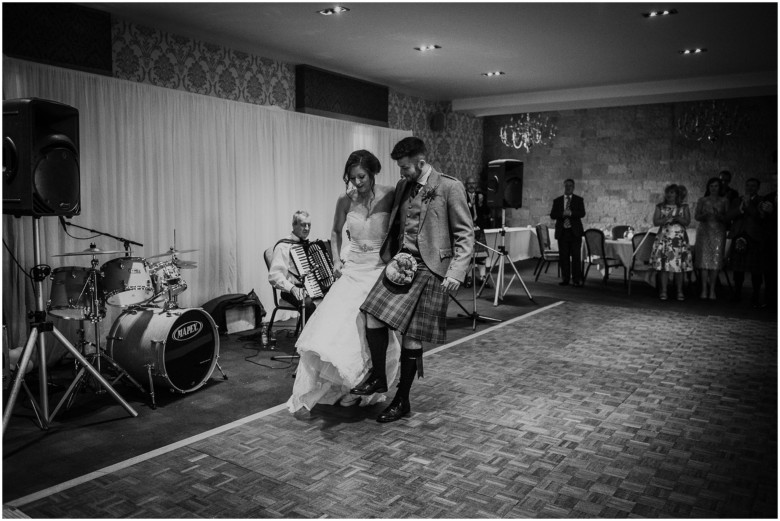 bride and groom first dance