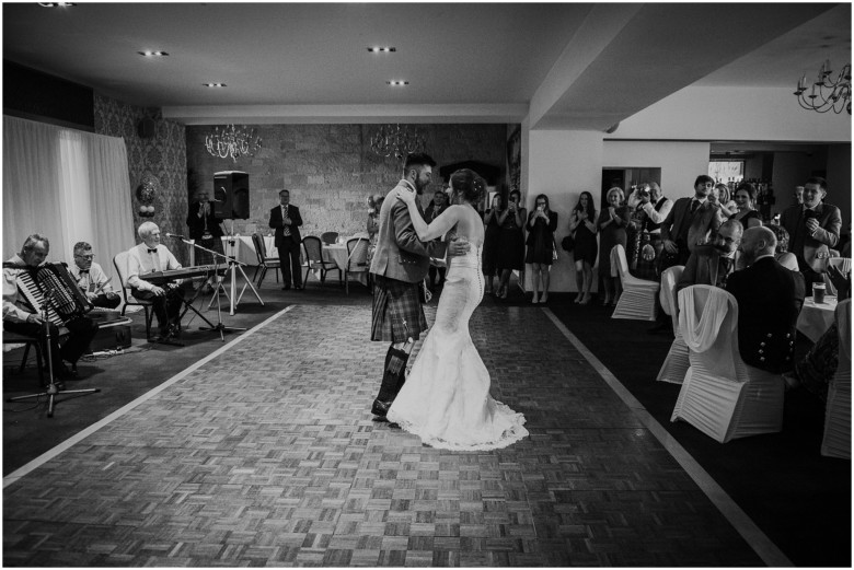 bride and groom first dance