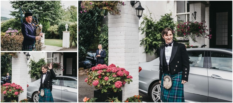 groom arriving to be married