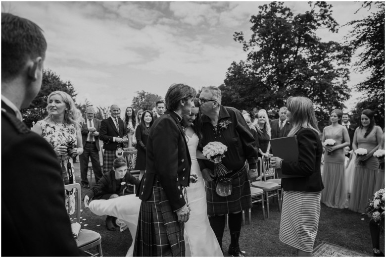 bride and groom at the wedding ceremony