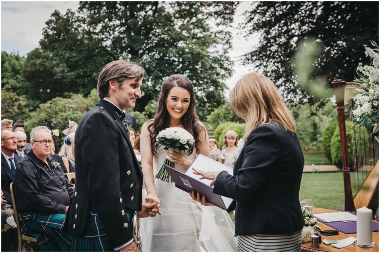 bride and groom getting married