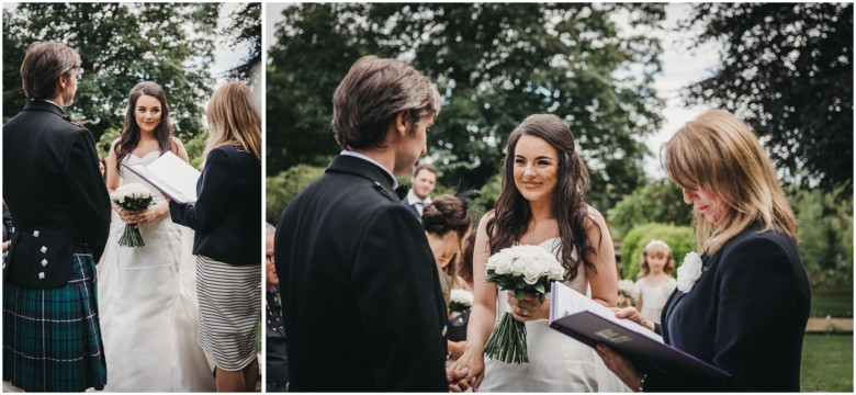 bride and groom getting married