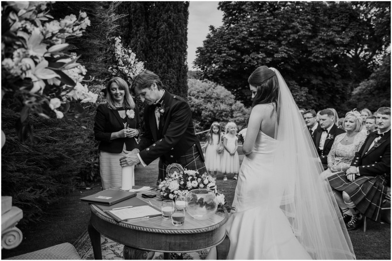 bride and groom getting married