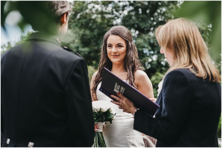 bride and groom getting married