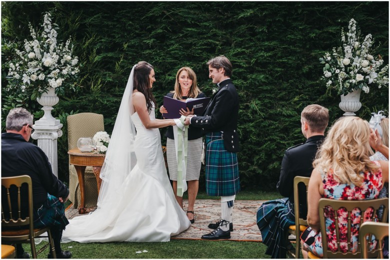 bride and groom getting married