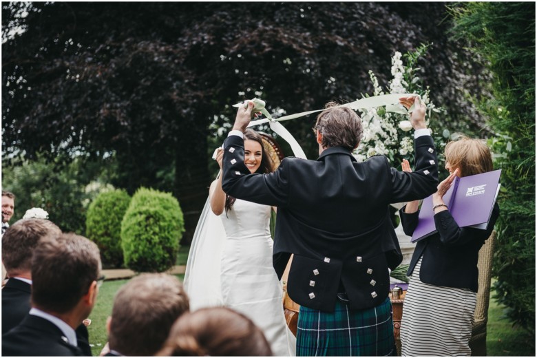 bride and groom getting married