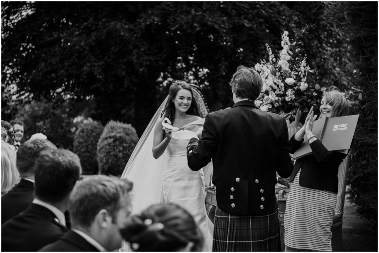 bride and groom getting married