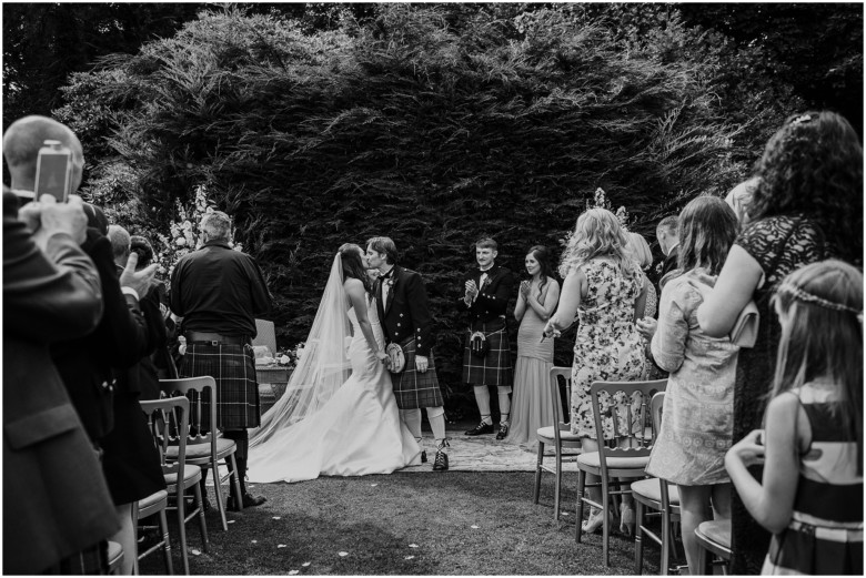 bride and groom getting married