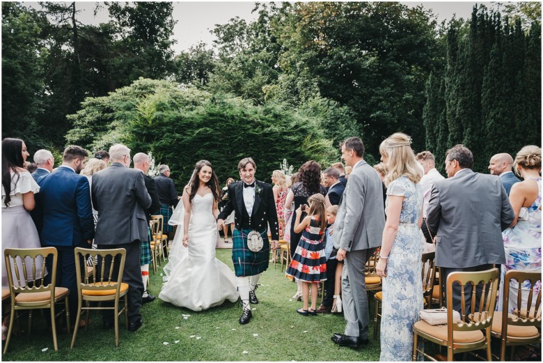 bride and groom getting married