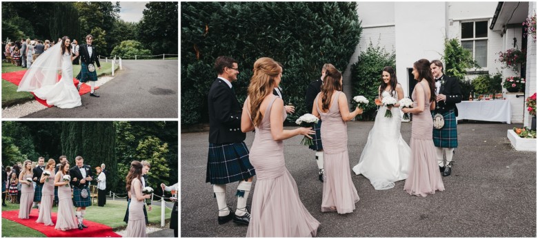 bride and groom getting married