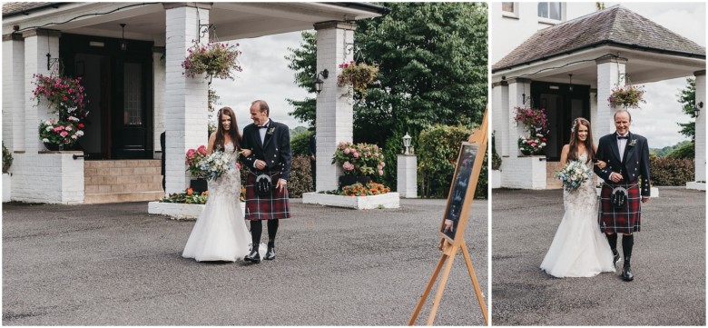 bride walking down the ailse