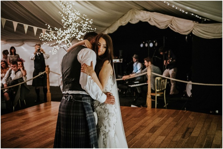 bride and groom first dance