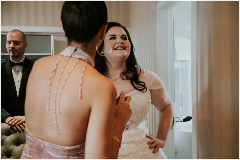 bride in her wedding dress