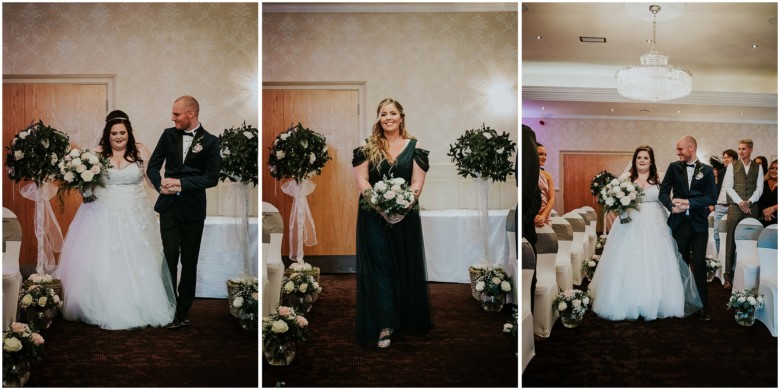 bride and groom at their wedding ceremony