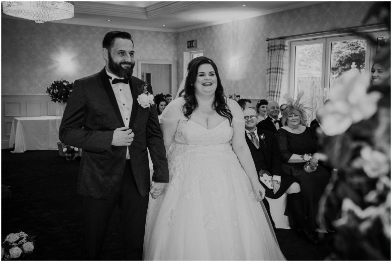 bride and groom at their wedding ceremony