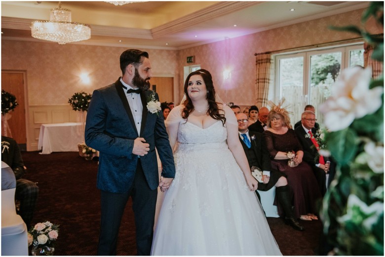 bride and groom at their wedding ceremony