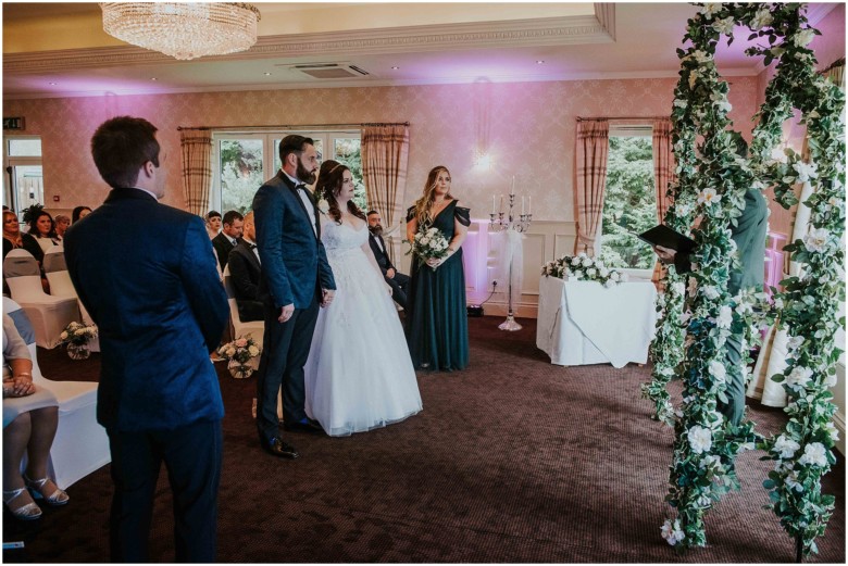 bride and groom at their wedding ceremony