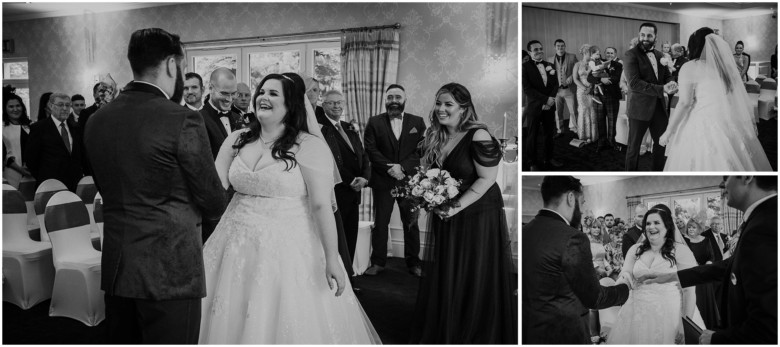 bride and groom at their wedding ceremony