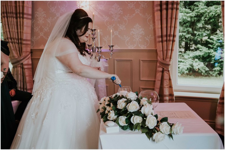 bride and groom at their wedding ceremony