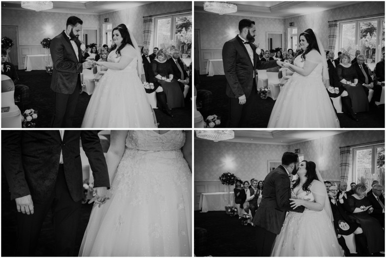 bride and groom at their wedding ceremony