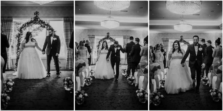 bride and groom at their wedding ceremony