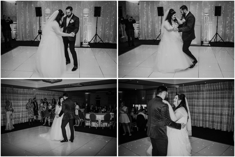 bride and grooms first dance