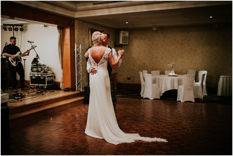 bride and groom first dance