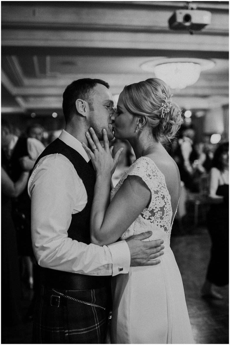 bride and groom first dance