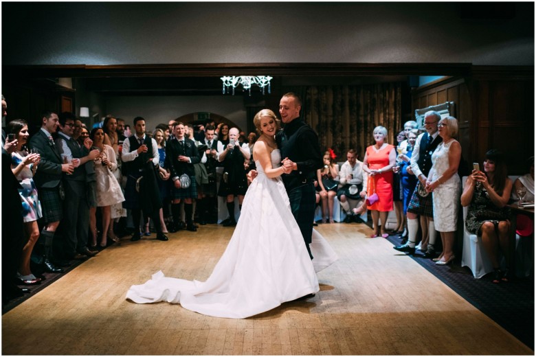 bride and grooms first dance