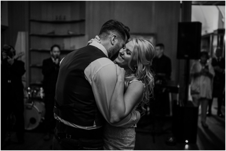 bride and grooms first dance