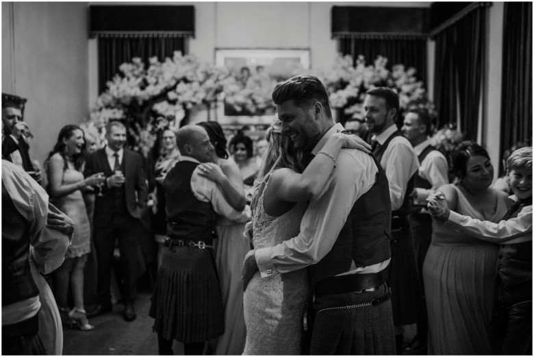 bride and grooms first dance