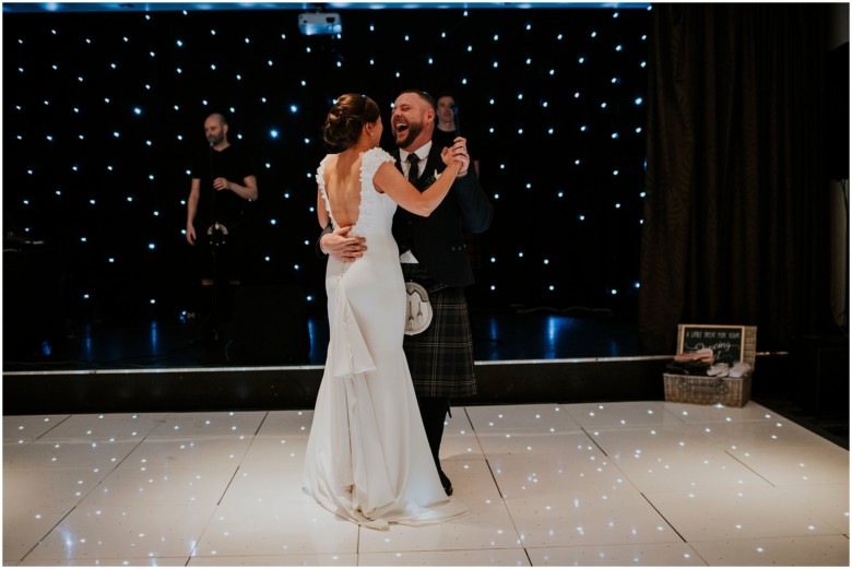 bride and grooms first dance